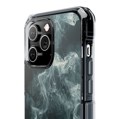 Luminescent Vapor Drift · Clear Impact Magnetic Phone Case for iPhone · Teal