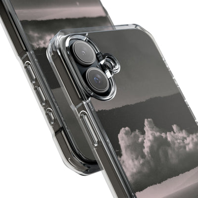 Crimson Horizon · Clear Impact Magnetic Phone Case for iPhone ·  Black