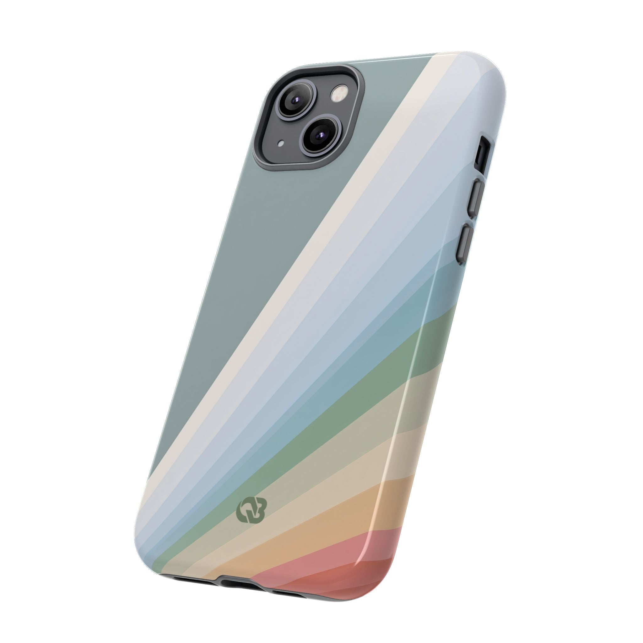 Green Tough Phone Case for iPhone - Sage Prism Beam