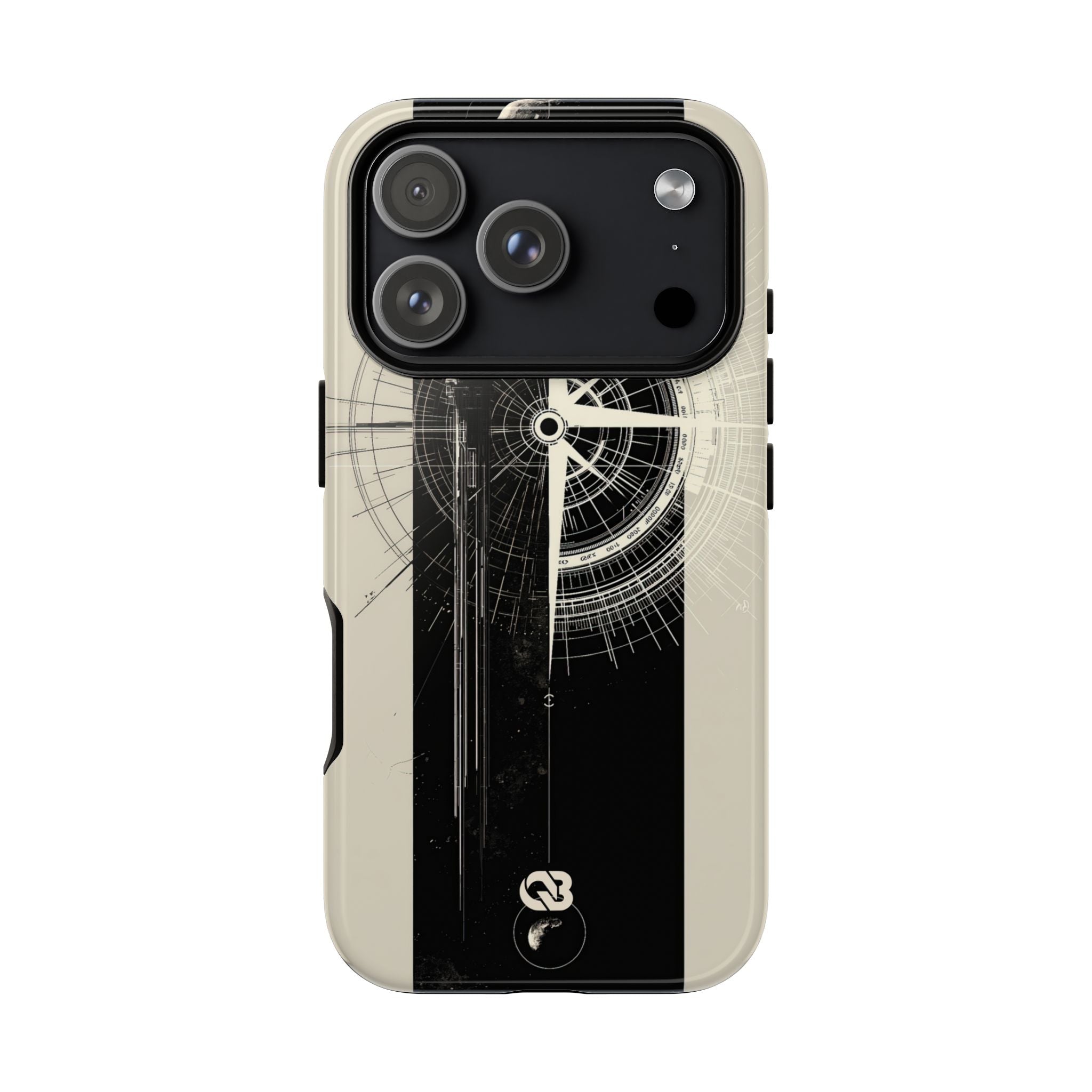 Beige Tough Phone Case for iPhone - Zenith Vector Spire
