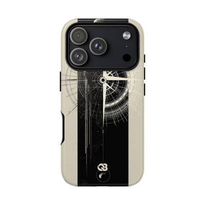 Beige Tough Phone Case for iPhone - Zenith Vector Spire