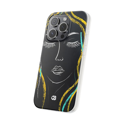 Obsidian Chalk Portrait · Soft Phone Case for iPhone