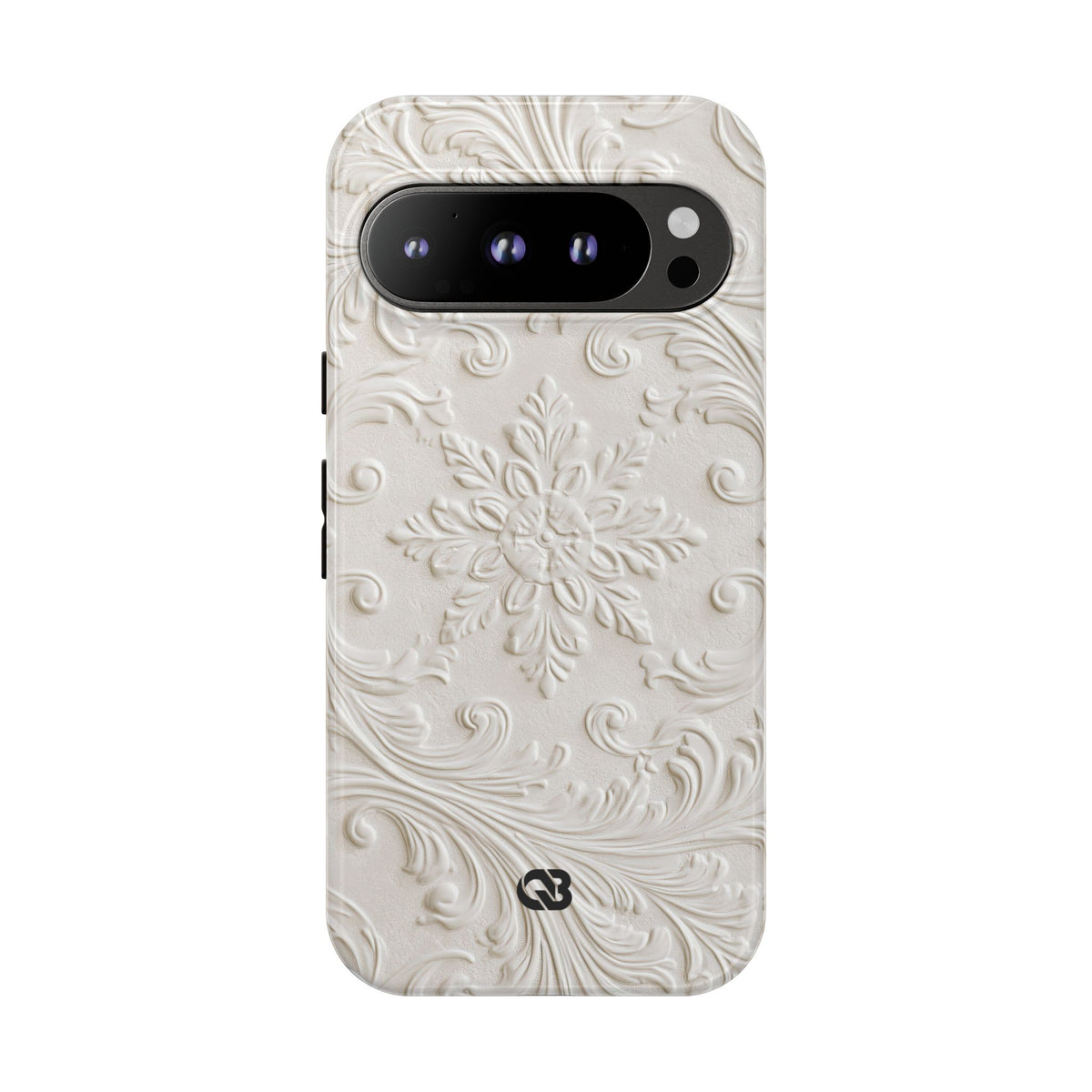 Sculpted Acanthus Relief · Tough Phone Case for Pixel ·  White