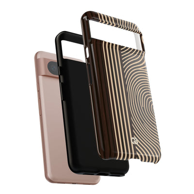 Timber Ring Contour · Tough Phone Case for Pixel ·  Brown