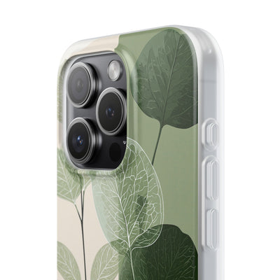 Green Lite Phone Case for iPhone - Sage Leaf Skeletals