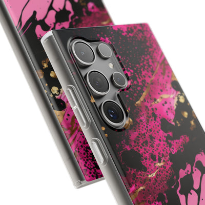 Magenta Liquid Gold · Soft Hoesje voor Samsung