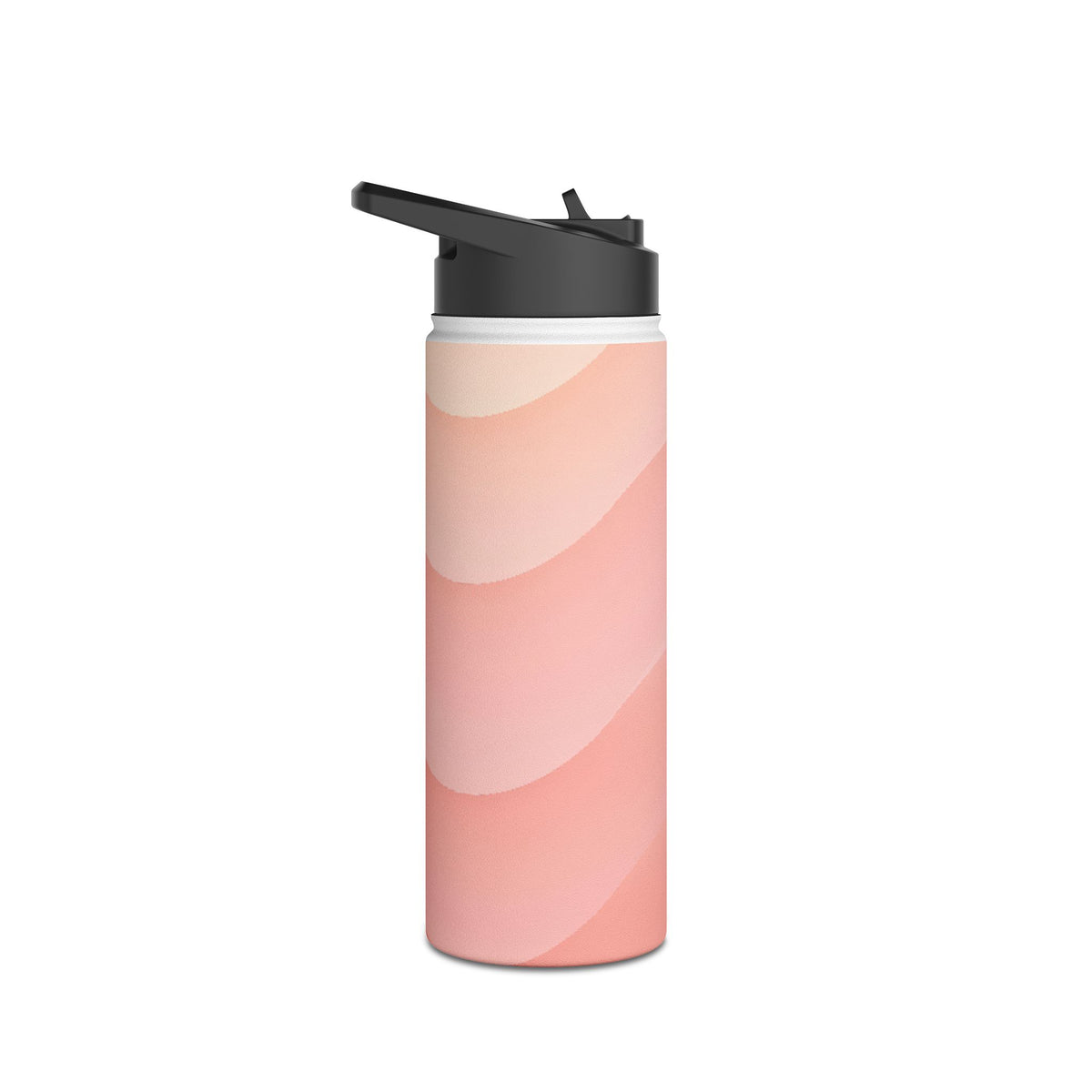 Blush Horizon Waves · Insulated Water Bottle · Pink