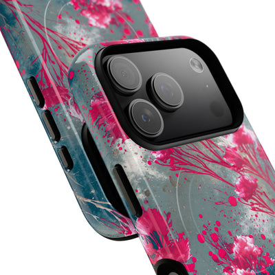 Cyber Blossom · Tough 2.0 Magnetic Phone Case for iPhone · Teal