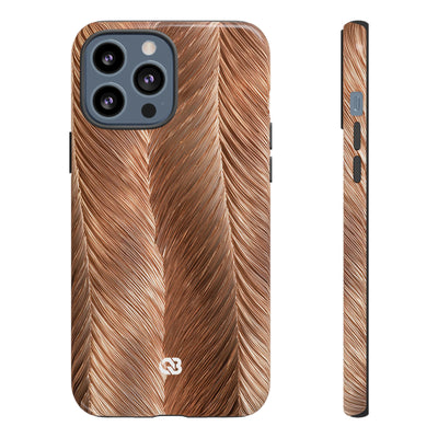 Rose Gold Weave · Tough Phone Case for iPhone · Brown