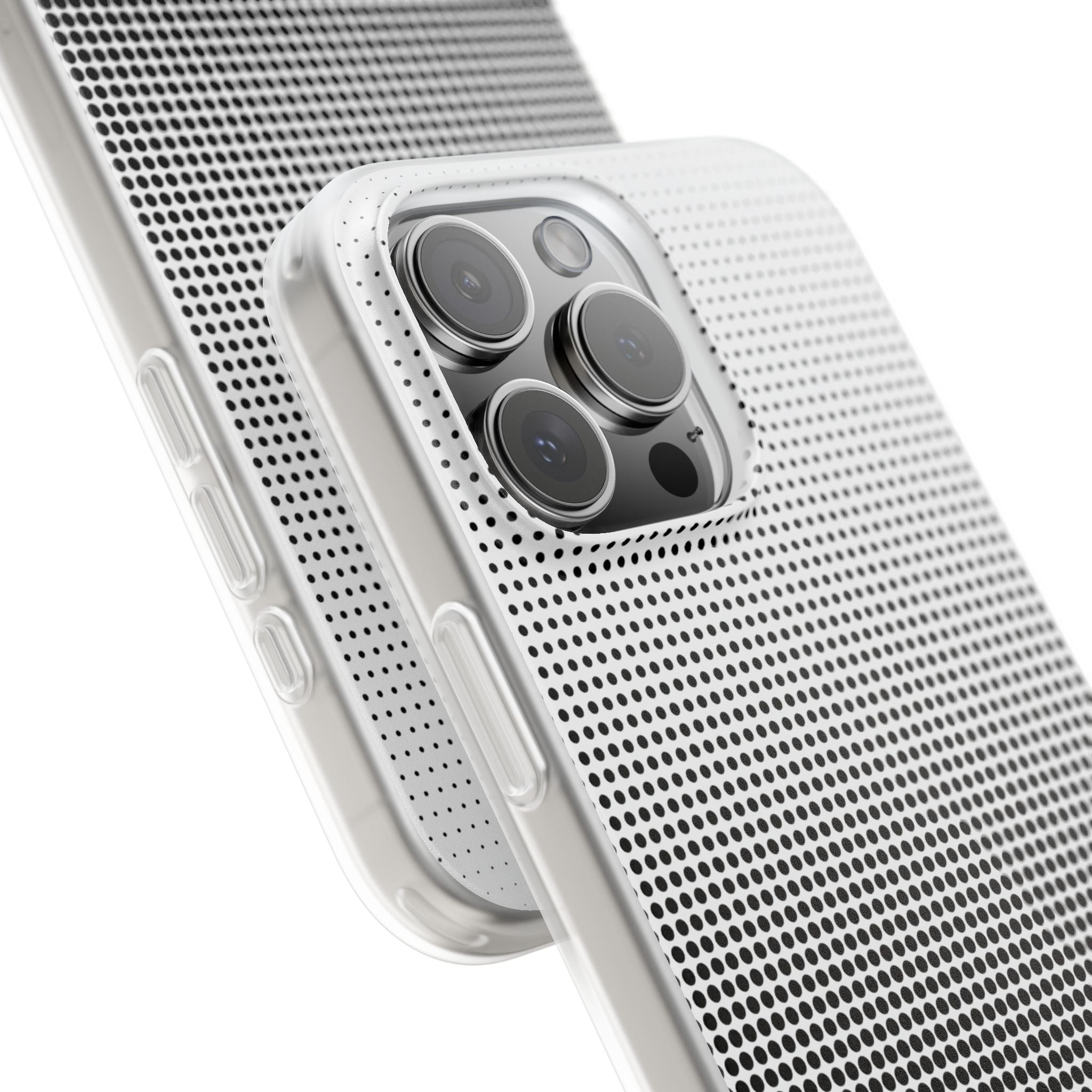 Black Lite Phone Case for iPhone - Obsidian Halftone Flux