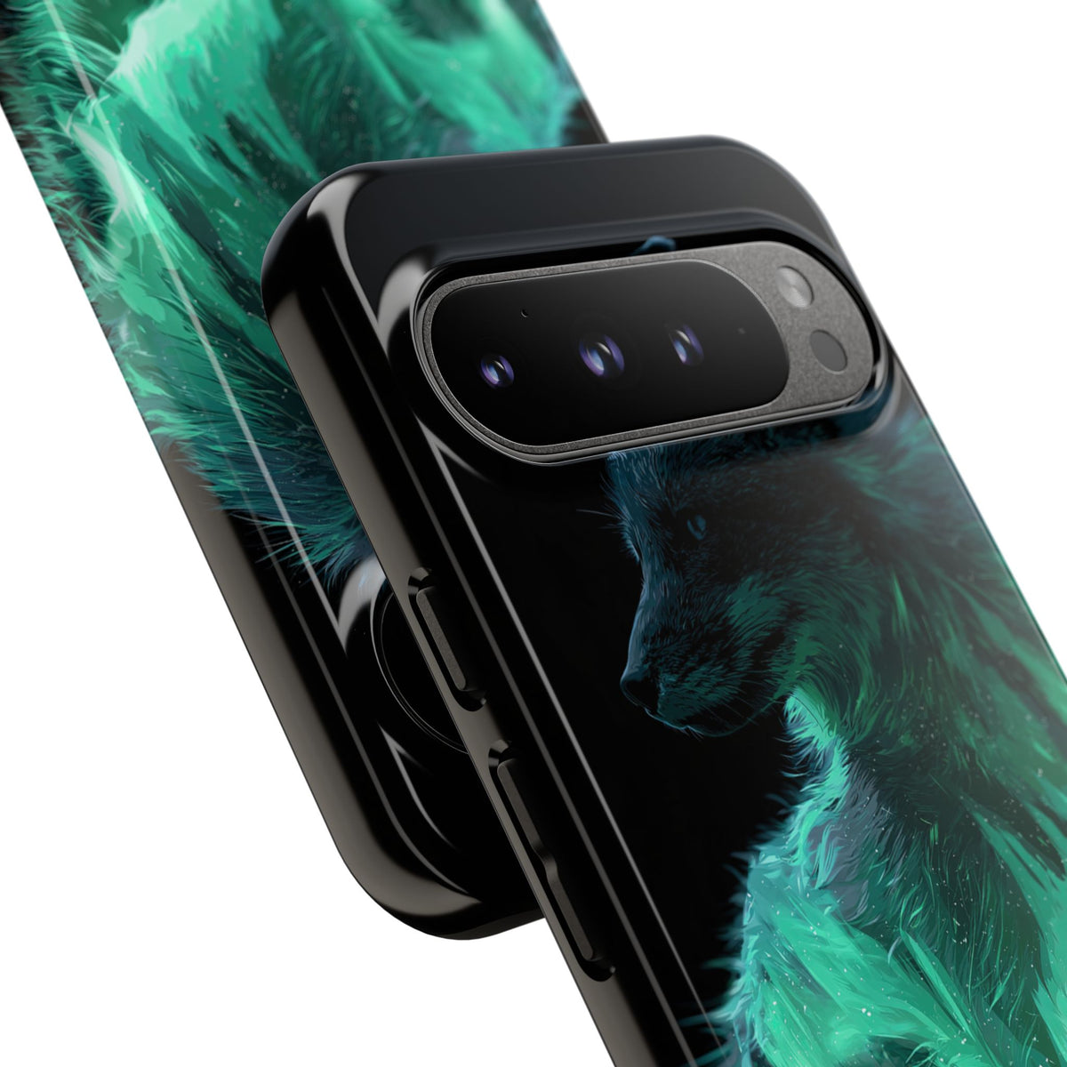 Nordic Aurora Fox · Tough Phone Case for Pixel ·  Teal
