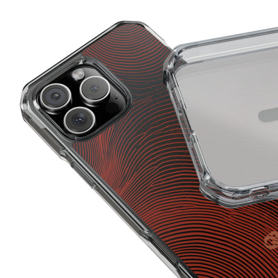 Red Impact MagSafe Phone Case for iPhone - Terracotta Nerve Map