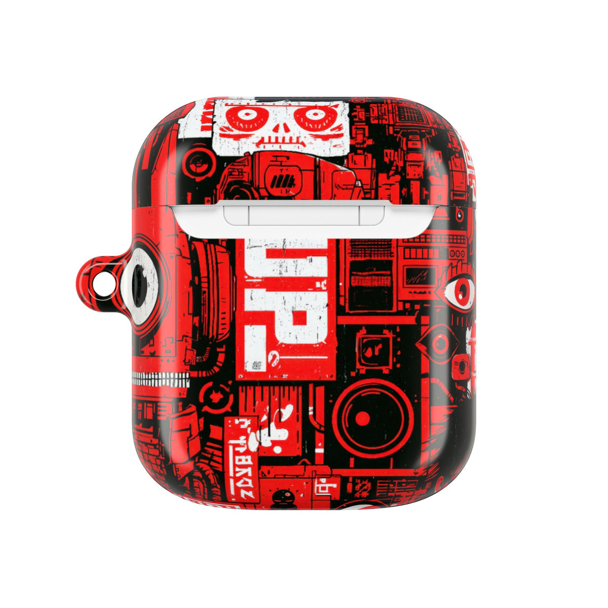 Neo Mecha Collage · Hard Case for AirPods & AirPods Pro · Red