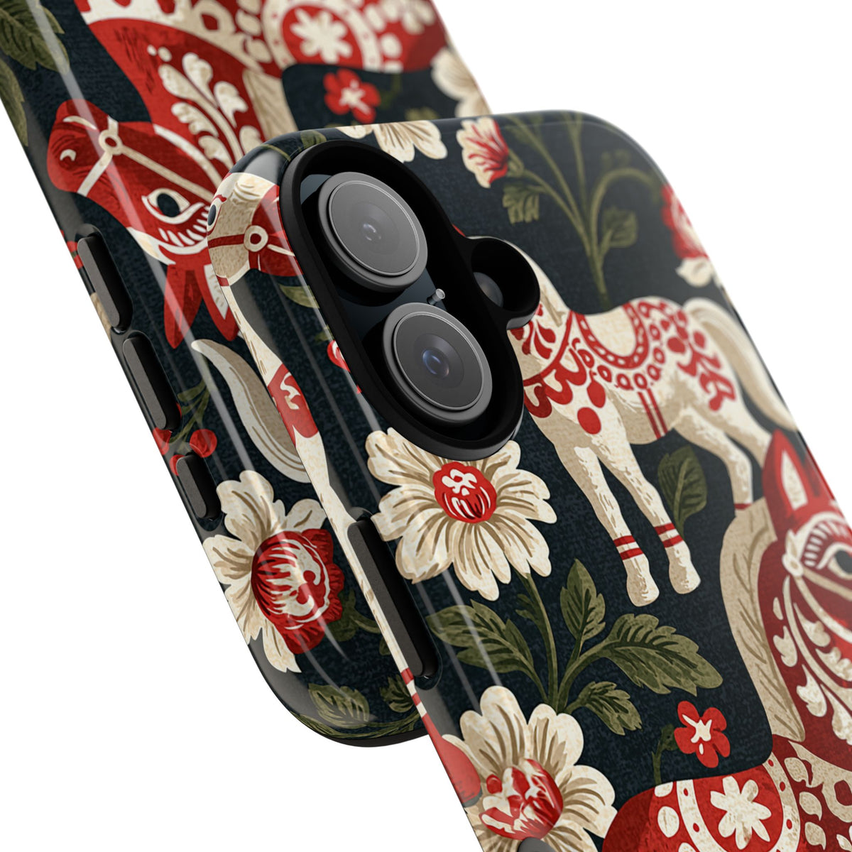 Nordic Dala Meadow · Tough Phone Case for iPhone · Red