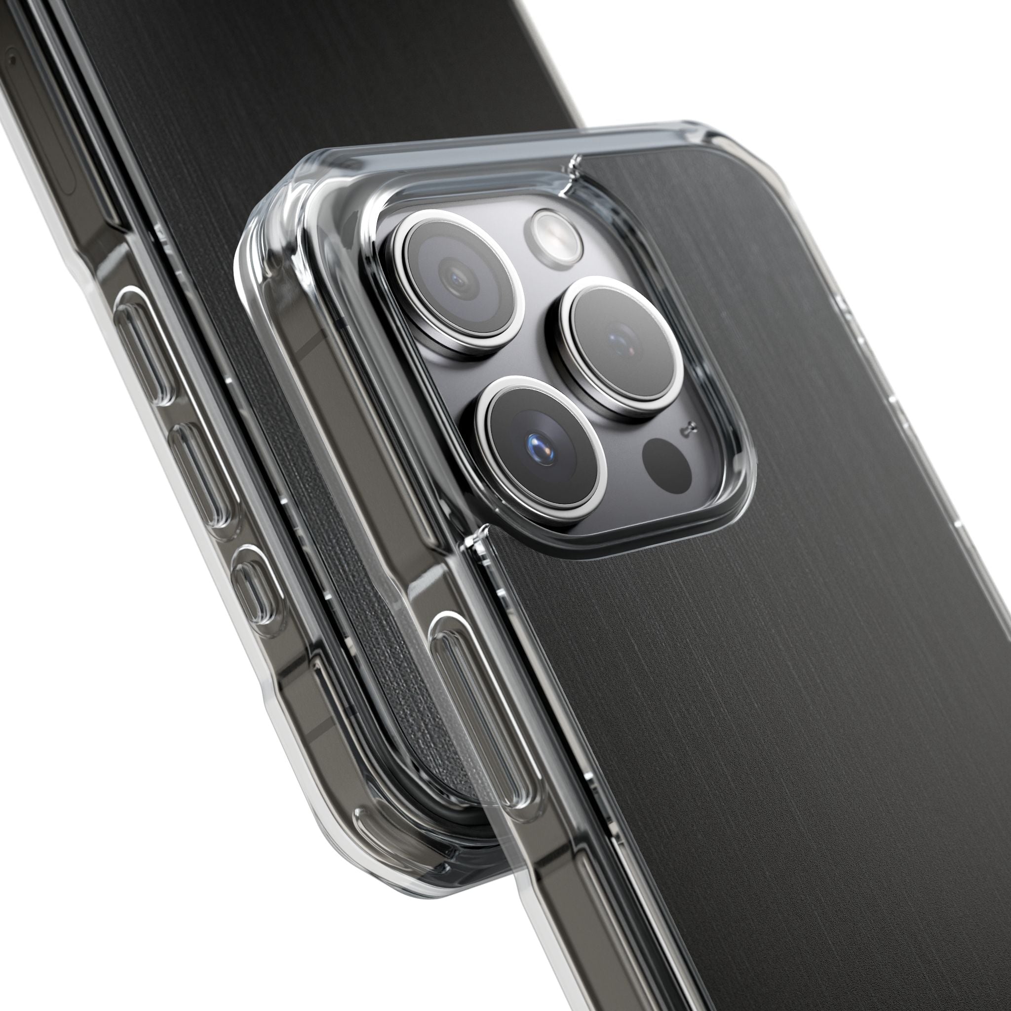 Black Impact MagSafe Phone Case for iPhone - Brushed Obsidian Slate