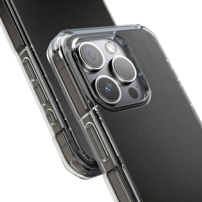Black Impact MagSafe Phone Case for iPhone - Brushed Obsidian Slate