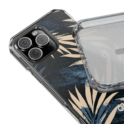 Blue Impact MagSafe Phone Case for iPhone - Midnight Indigo Palm