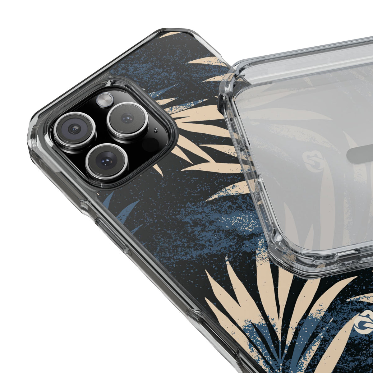 Indigo Palm Horizon · Clear Impact Magnetic Phone Case for iPhone ·  Blue