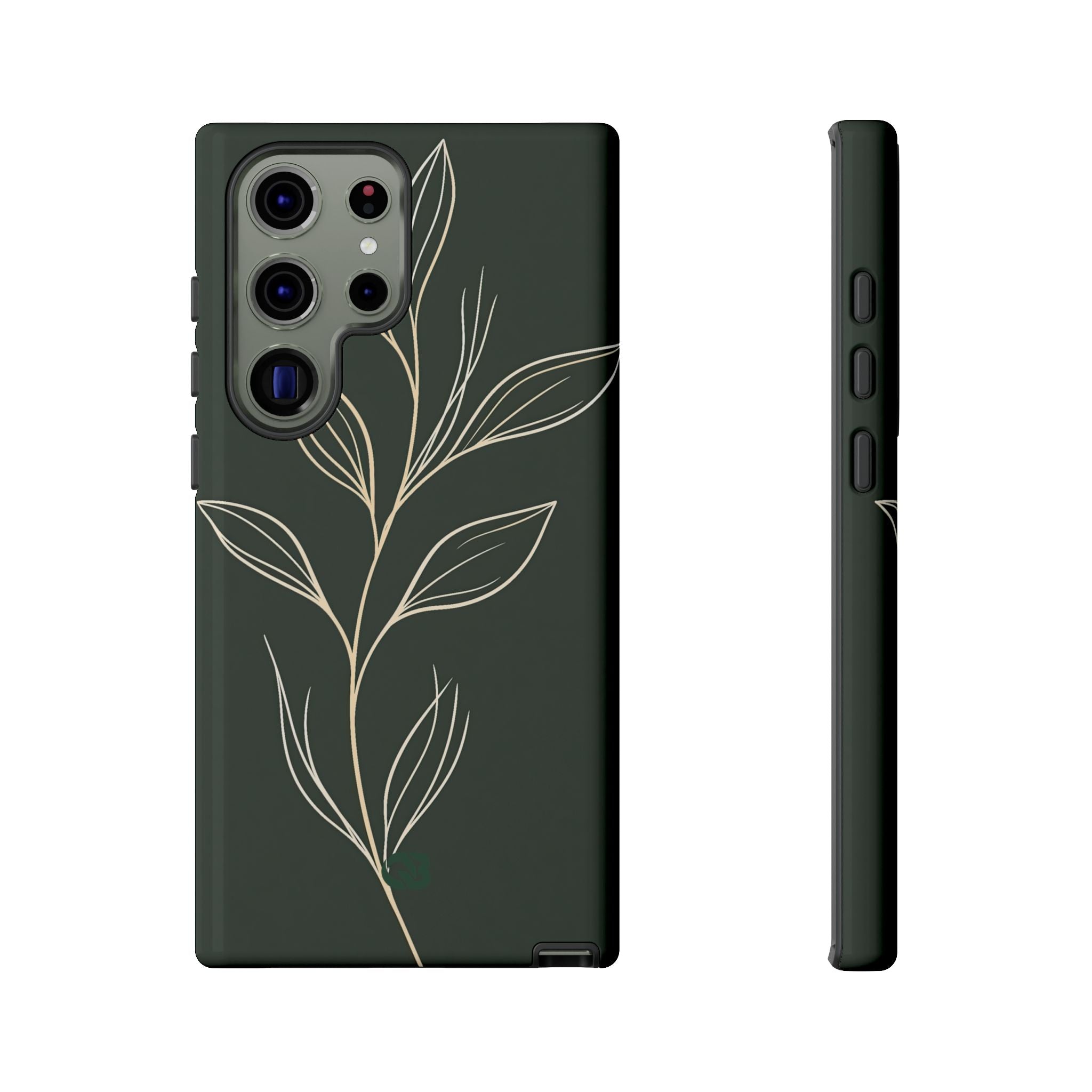 Green Tough Phone Case for Samsung - Deep Moss Willow