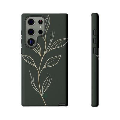 Green Tough Phone Case for Samsung - Deep Moss Willow