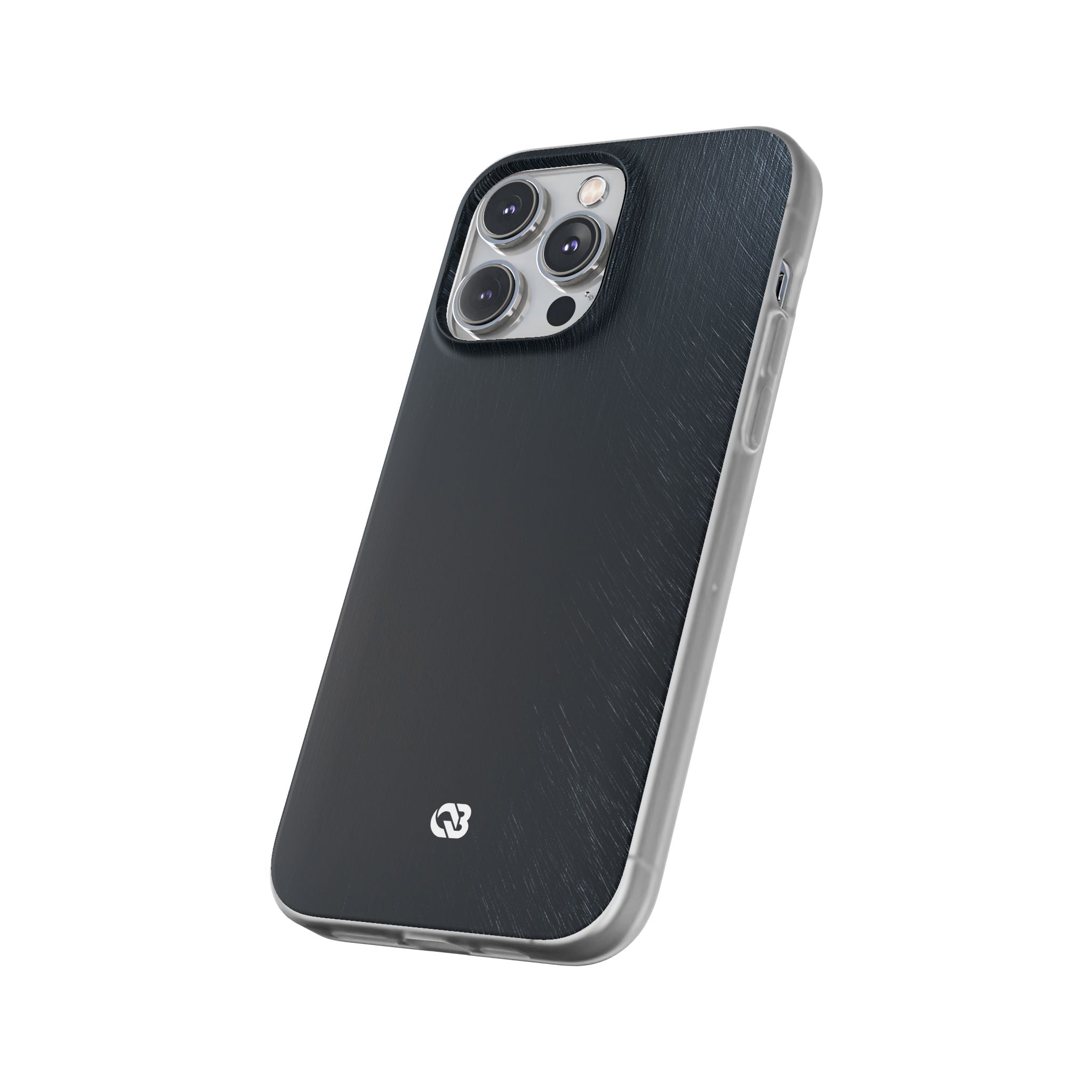 Black Lite Phone Case for iPhone - Midnight Brushed Grain