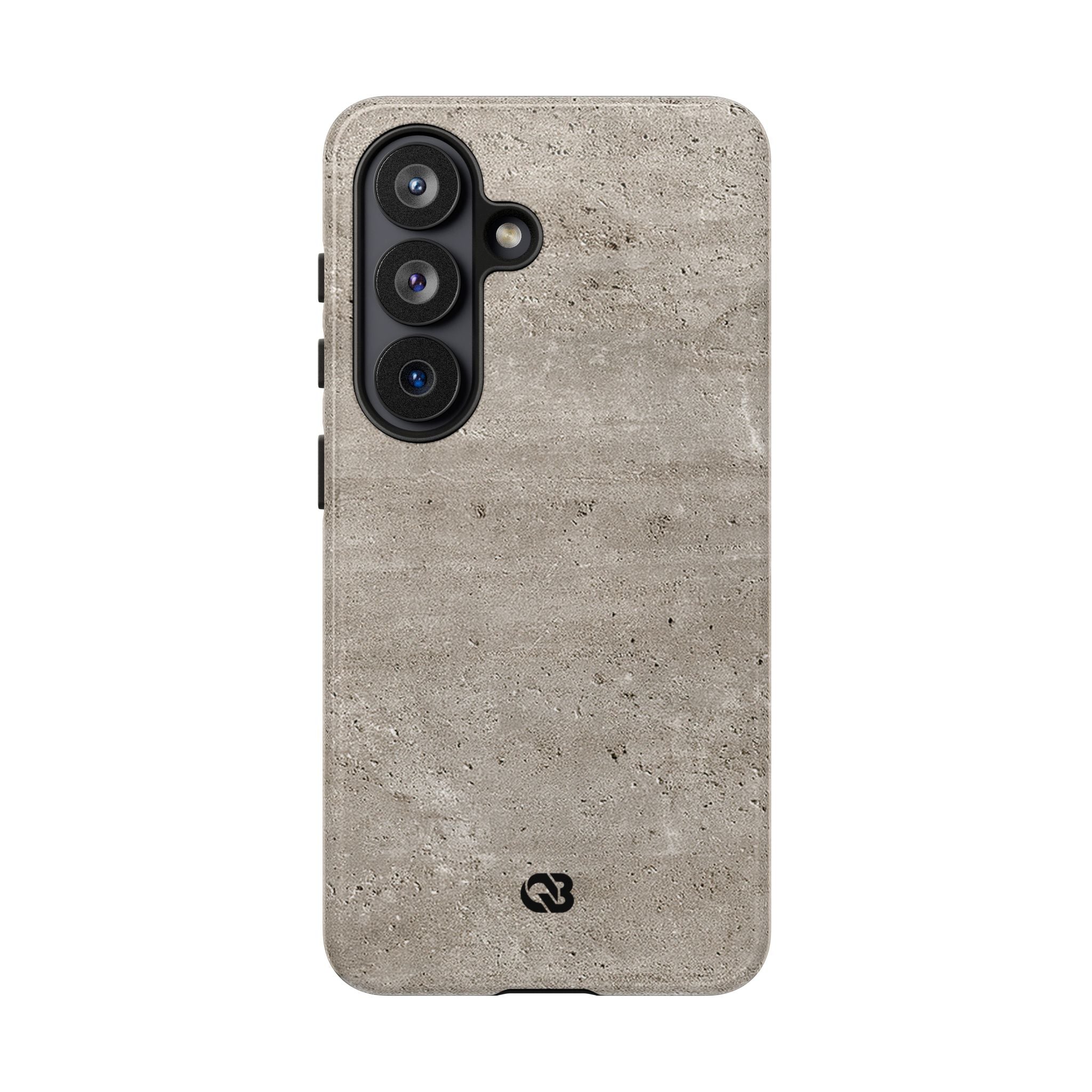 Grey Tough Phone Case for Samsung - Brutalist Stone Grit