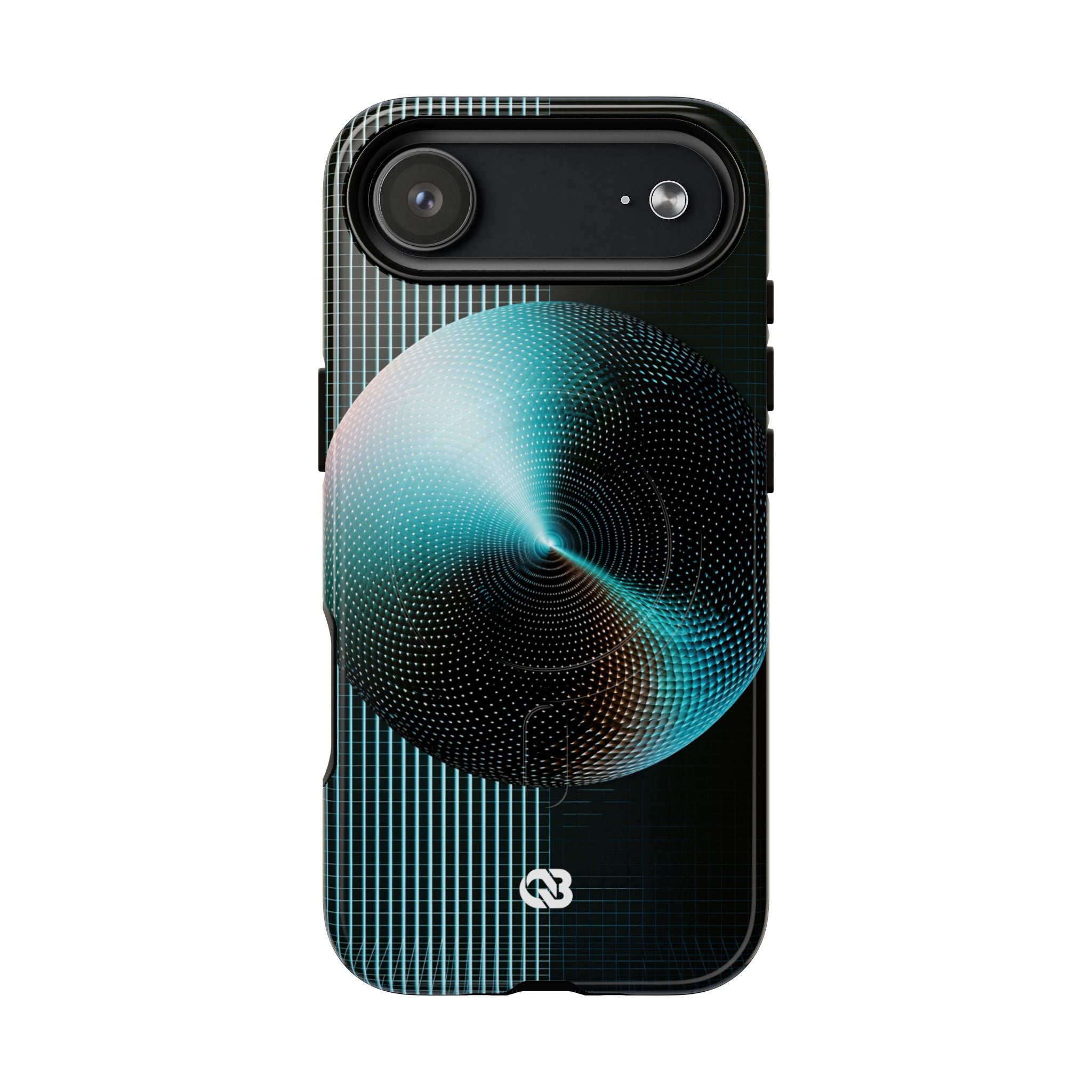 Blue Tough 2.0 Magsafe Phone Case for iPhone - Cyan Vector Sphere