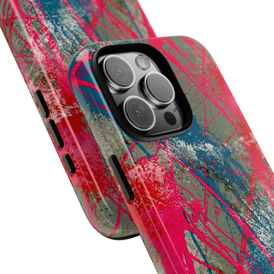 Neon Static Drip · Tough Phone Case for iPhone · Pink