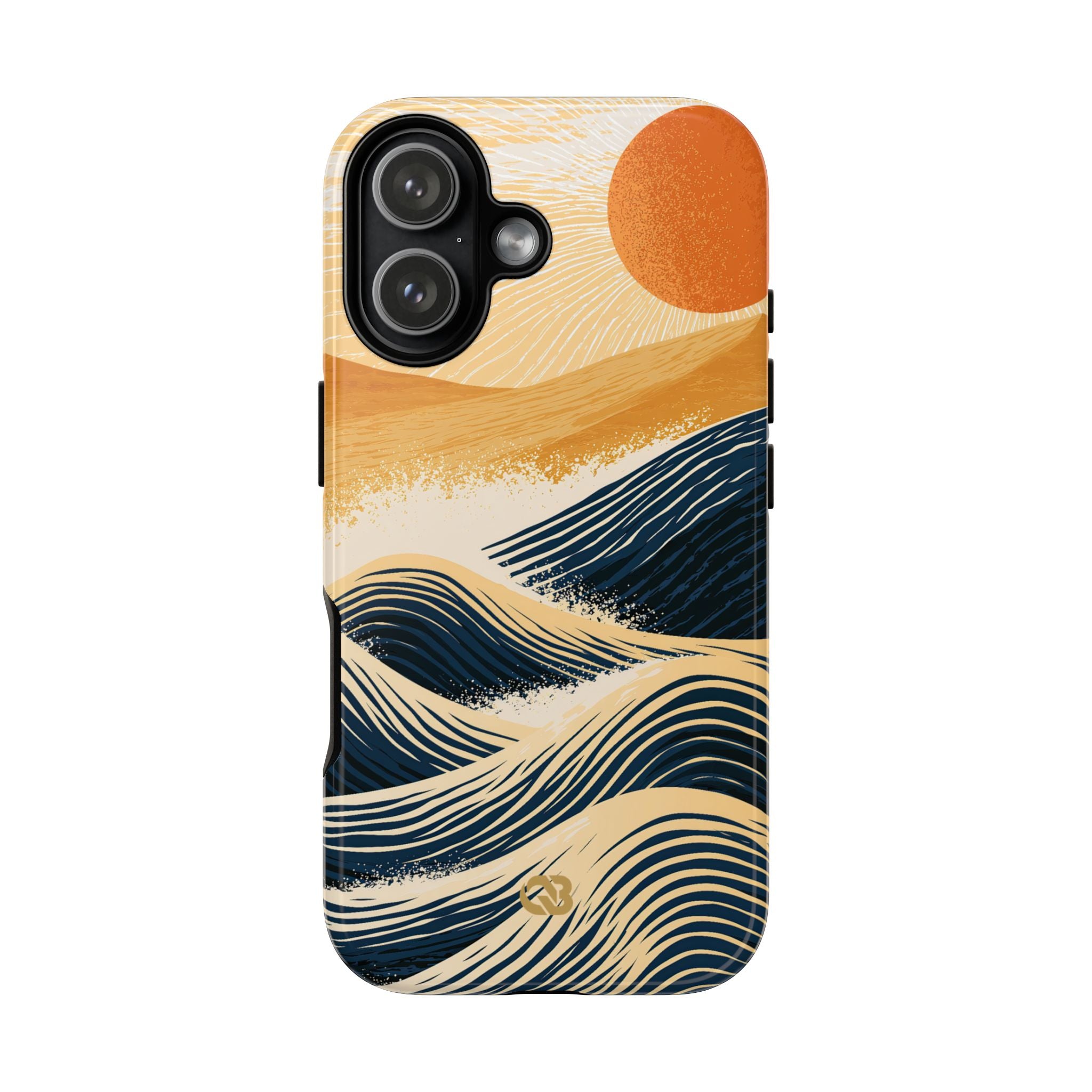 Blue Tough Phone Case for iPhone - Kyoto Cresting Tide