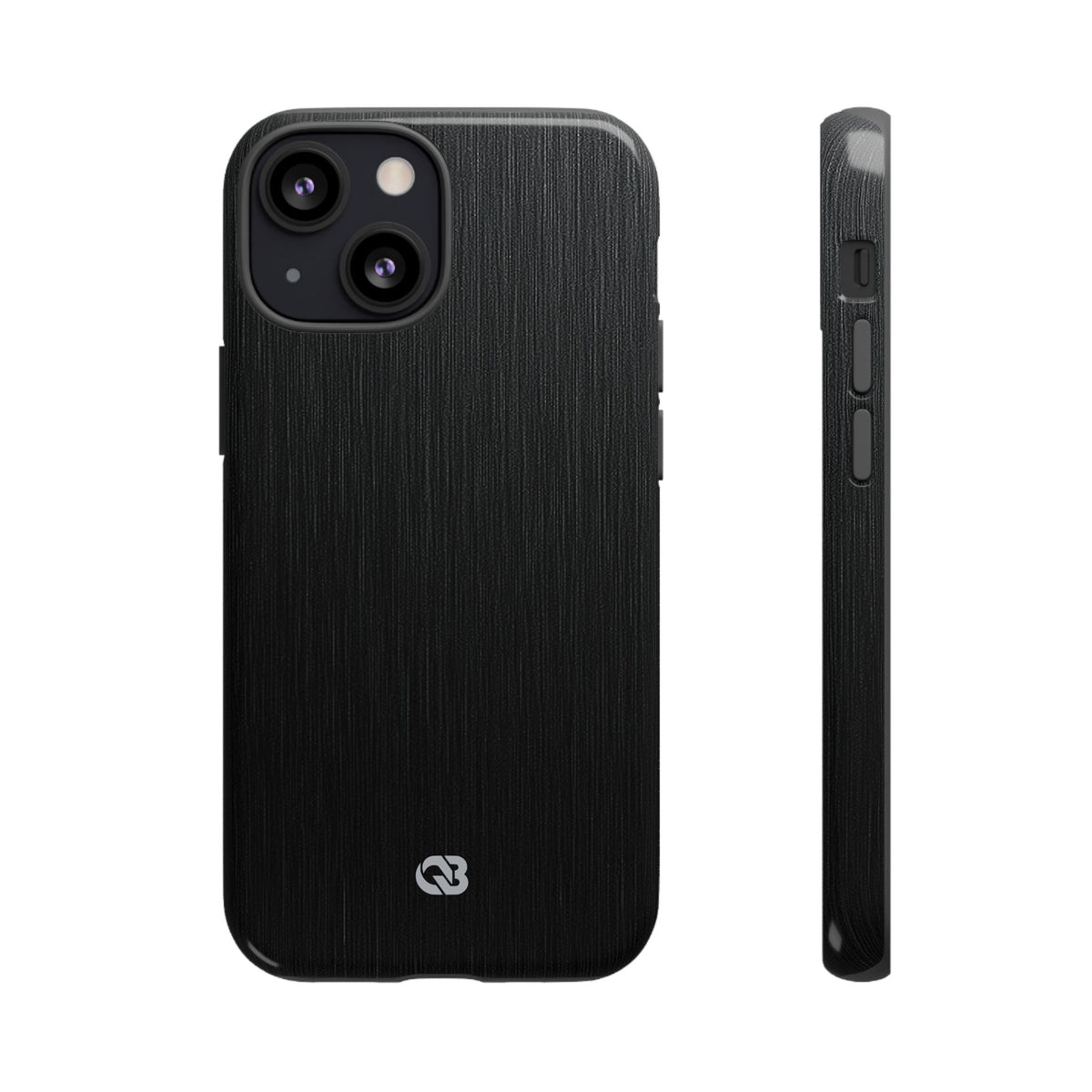 Obsidian Brushed Steel · Tough Phone Case for iPhone · Black