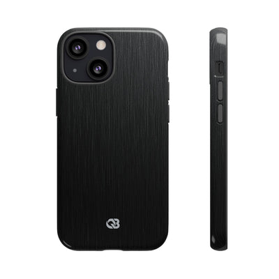 Obsidian Brushed Steel · Tough Phone Case for iPhone · Black