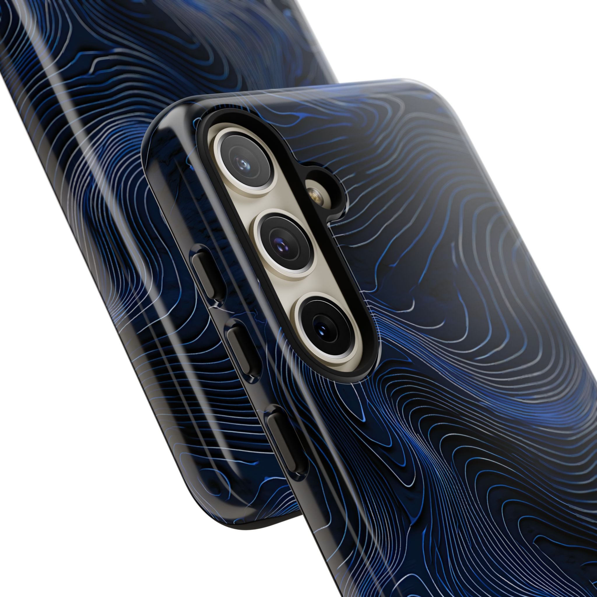 Blue Tough Phone Case for Samsung - Cobalt Contour Ridge