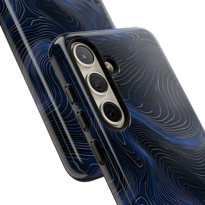 Blue Tough Phone Case for Samsung - Cobalt Contour Ridge
