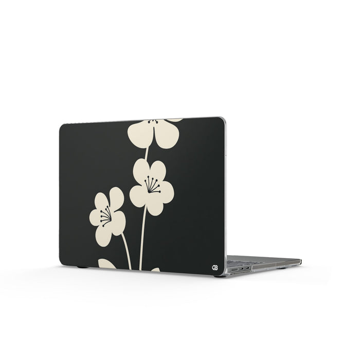 Nordic Blossom · Clear Hard Case for MacBook · Black