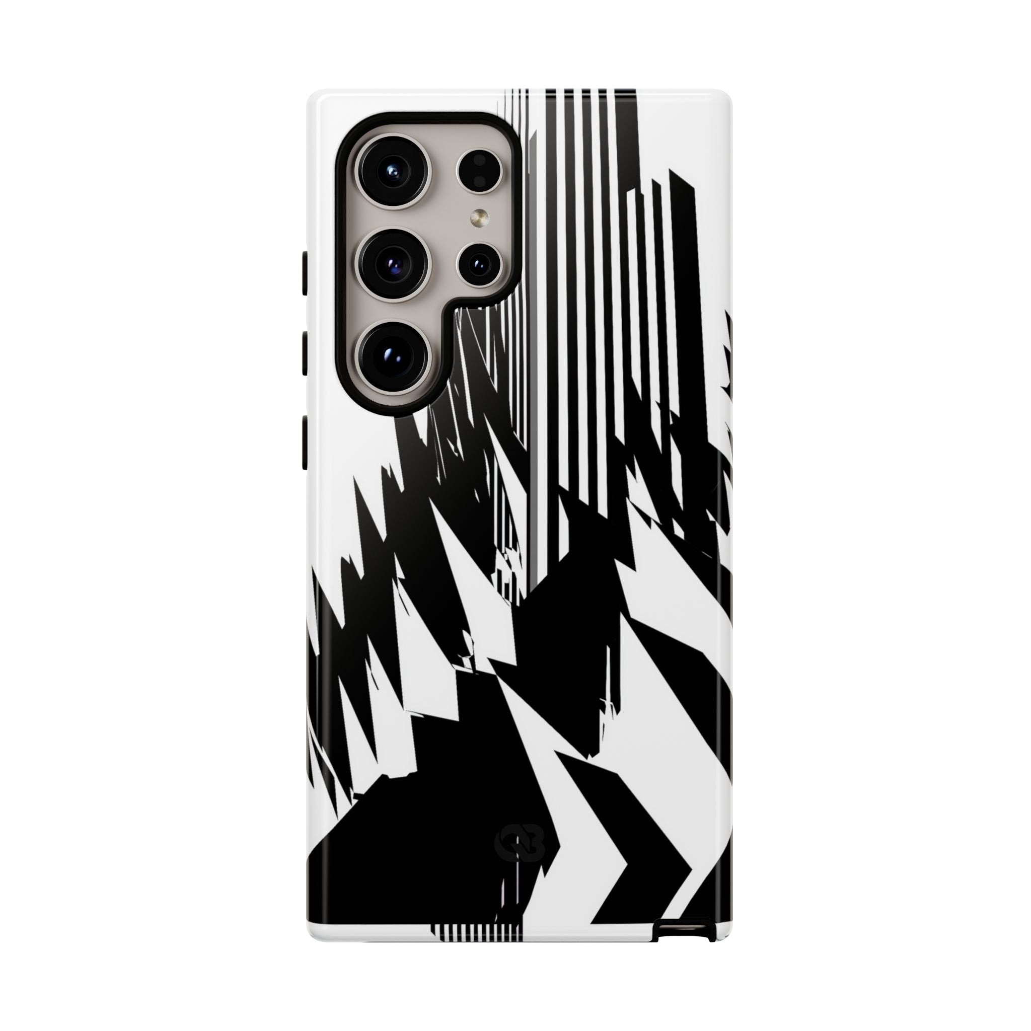 White Tough Phone Case for Samsung - Shattered Vector Spire