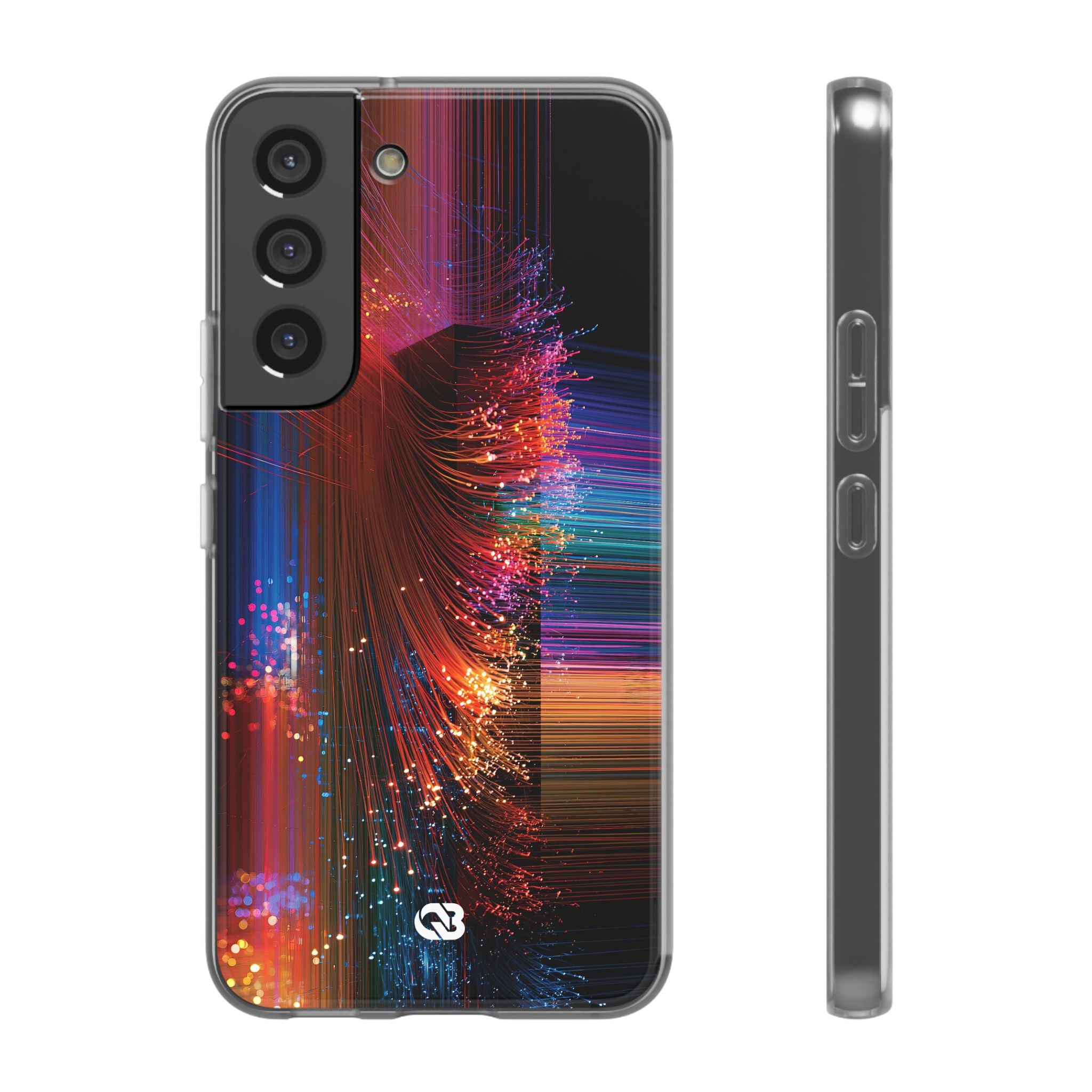 Black Lite Phone Case for Samsung - Cyber Optic Streak