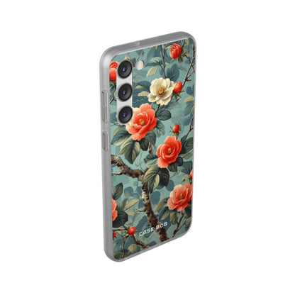Coral Bloom Samsung S23 Plus Cover - Soft