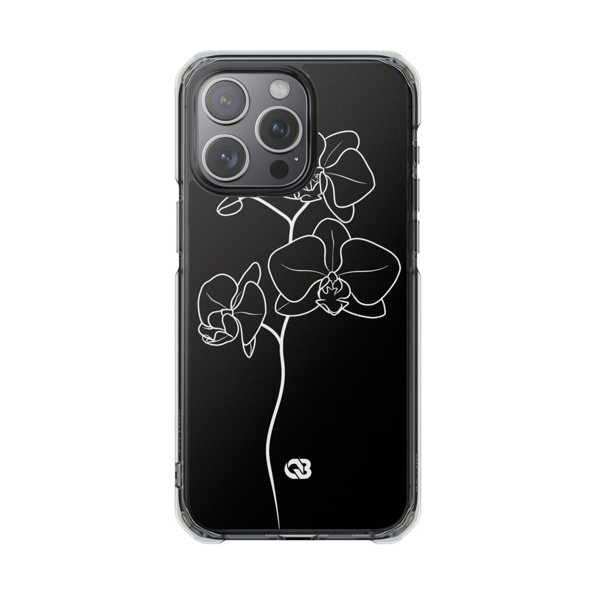 Black Impact MagSafe Phone Case for iPhone - Noir Alabaster Orchid