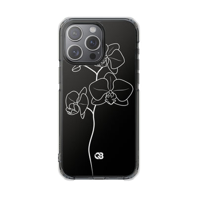 Black Impact MagSafe Phone Case for iPhone - Noir Alabaster Orchid