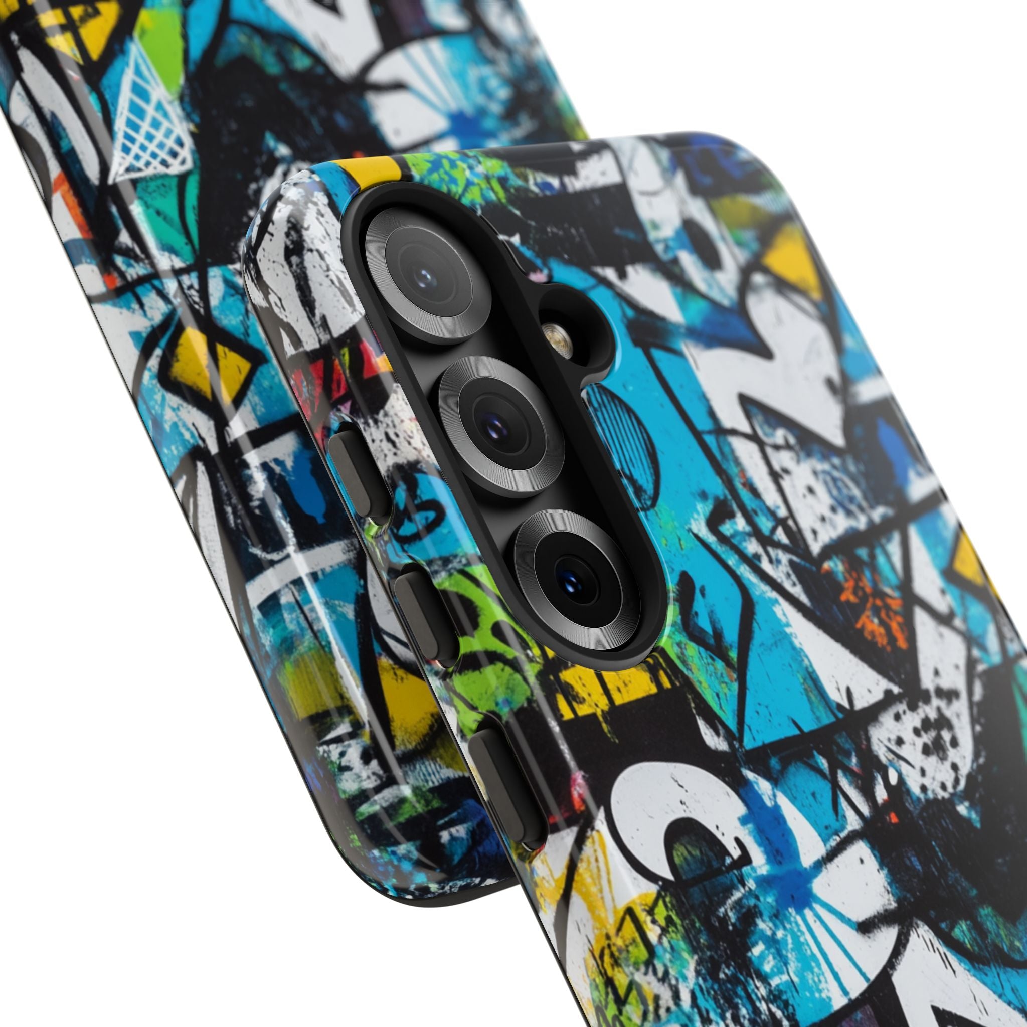 White Ripple Drift Samsung S25 Skal - Tough