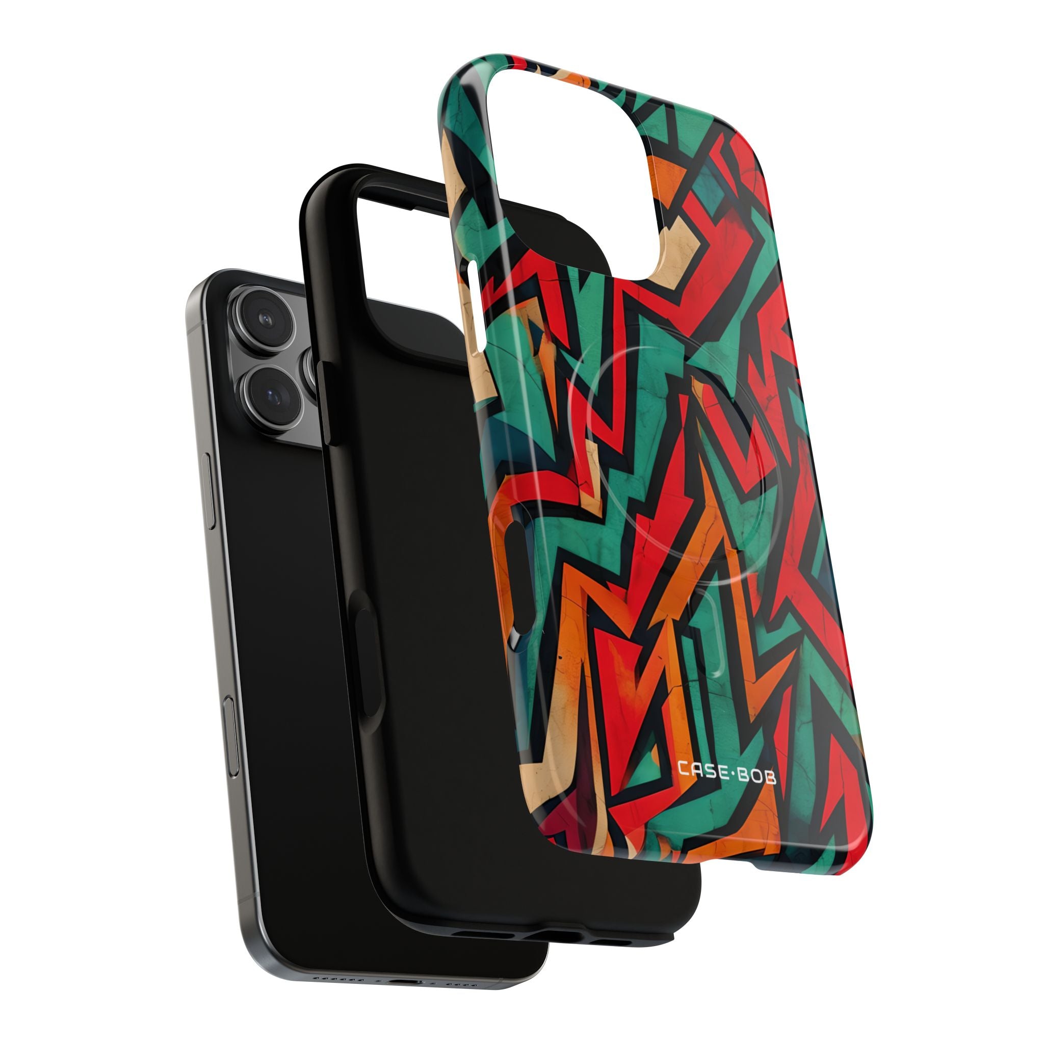 Crimson Zigzag iPhone 16 Pro Max Case - Tough+