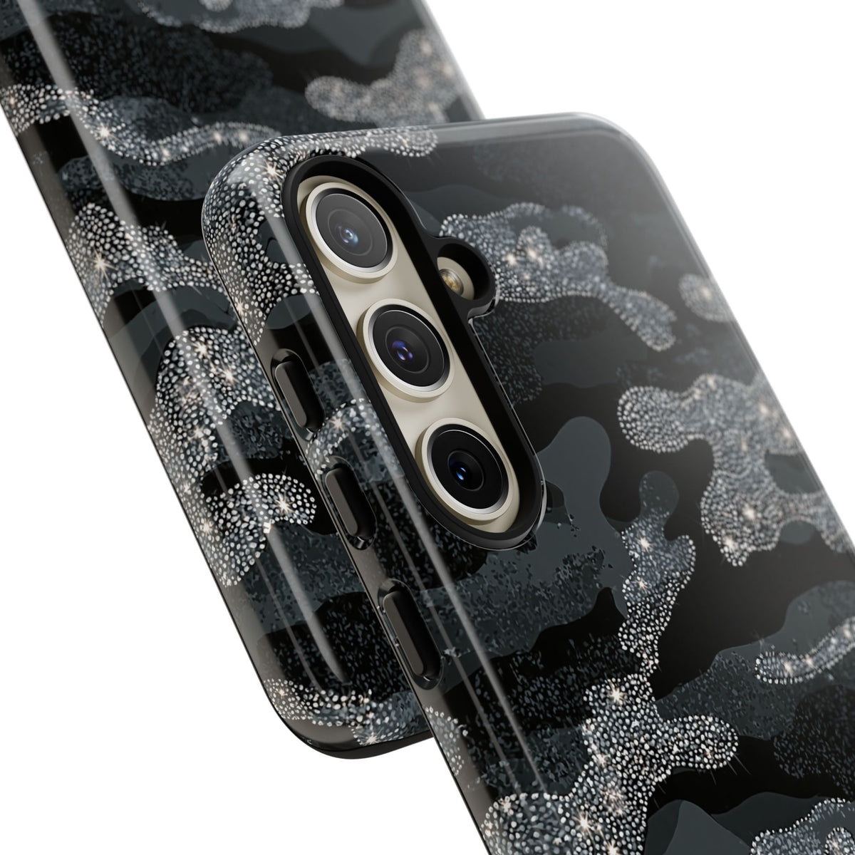 Glitter Shadow Camo · Tough Phone Case for Samsung · Black