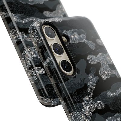Glitter Shadow Camo · Tough Phone Case for Samsung · Black