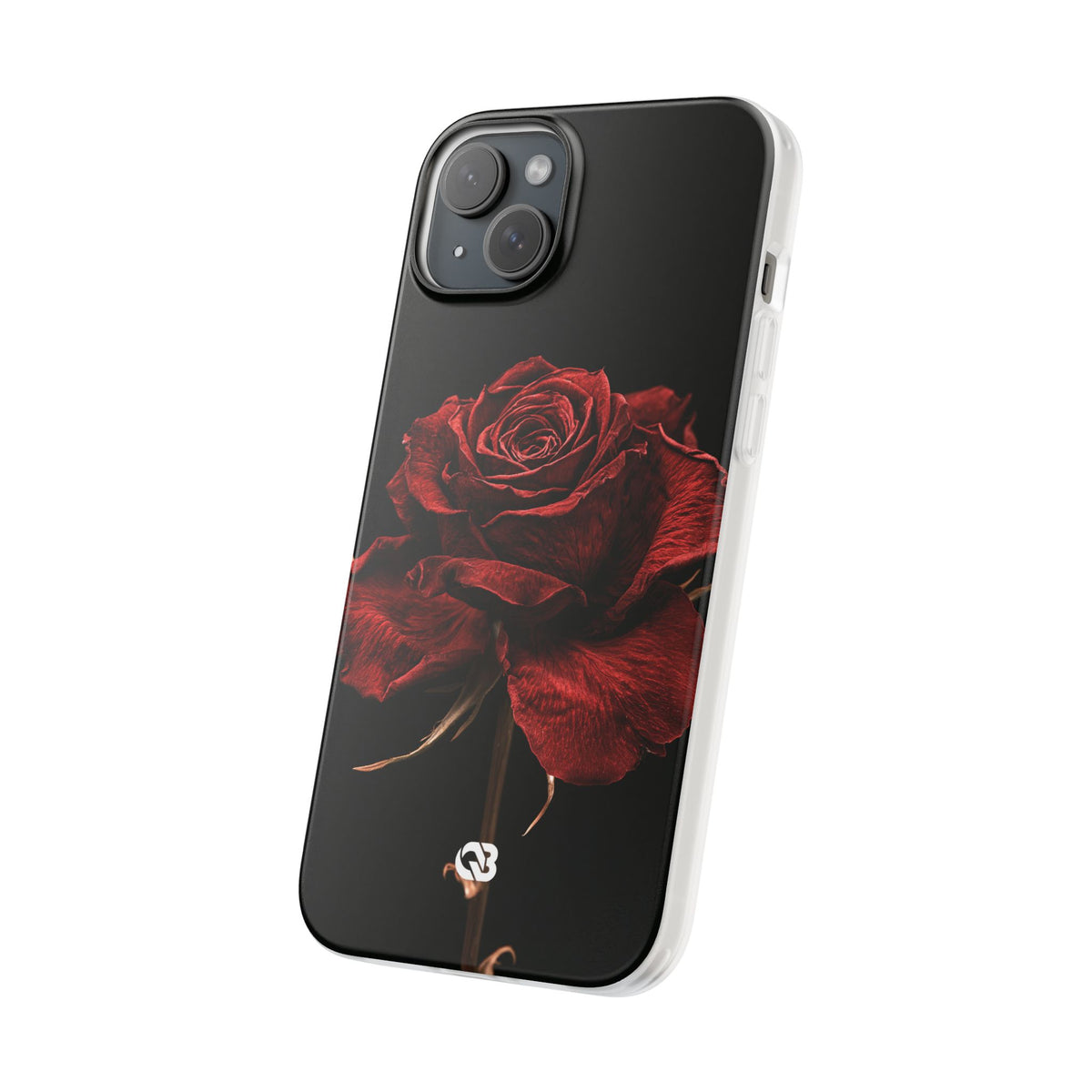 Crimson Noir Rose · Lite Phone Case for iPhone ·  Black