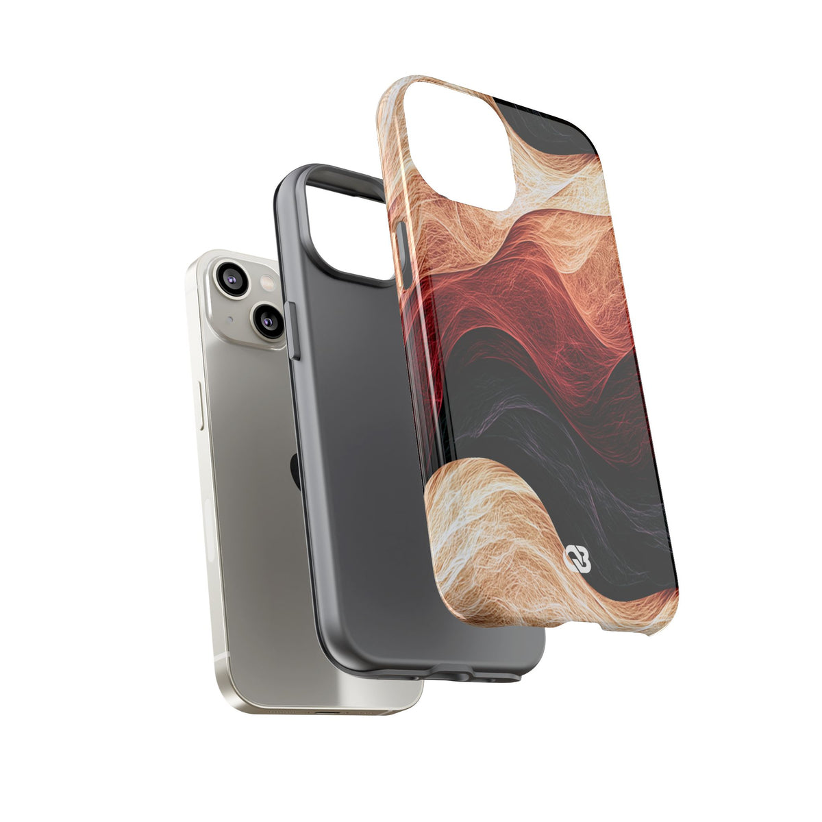 Ember Wave Dispersion · Tough Phone Case for iPhone · Red