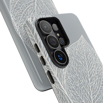 Grey Tough Phone Case for Samsung - Frosted Ash Veins