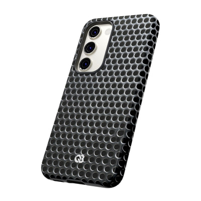 Brushed Perforated Steel · Tough Phone Case for Samsung · Silver