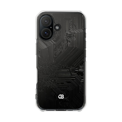 Obsidian Circuitry · Clear Impact Magnetic Phone Case for iPhone ·  Black