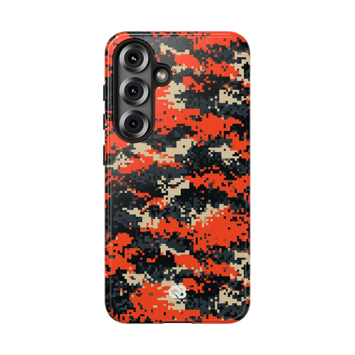 Signal Pixel Camo · Tough Phone Case for Samsung · Orange