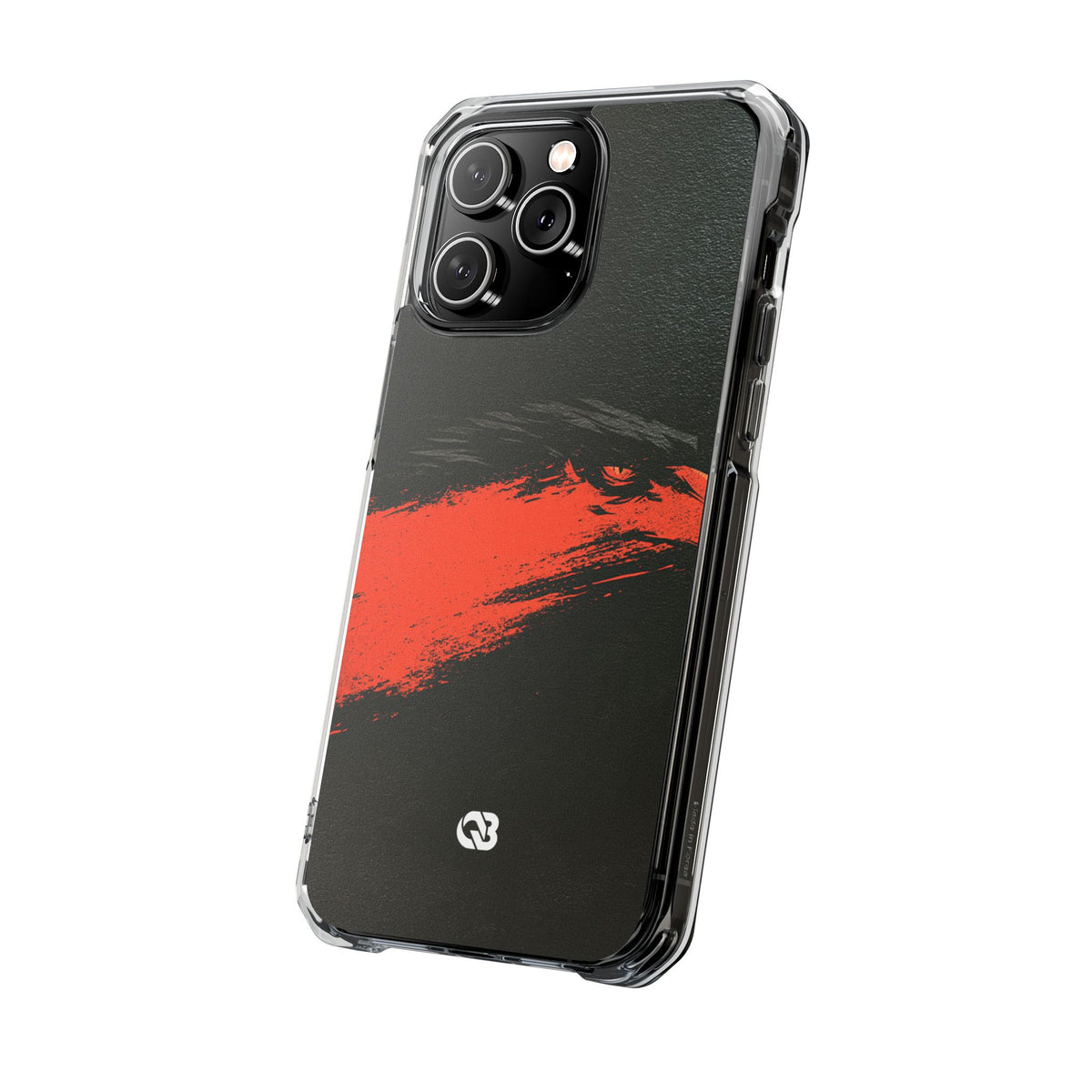 Crimson Raptor Noir · Clear Impact Magnetic Phone Case for iPhone ·  Black